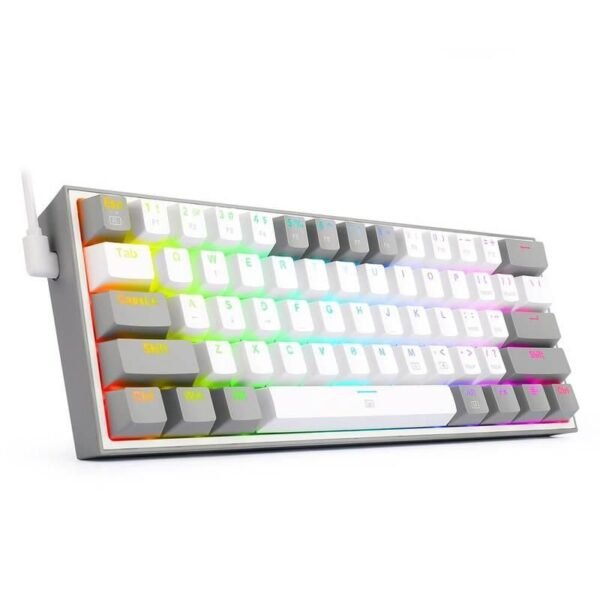 61-Key RGB Mini Mechanical Gaming Wired Keyboard with Detachable Cable