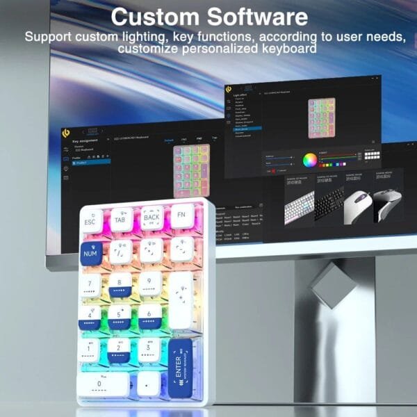 Multi-Mode 21-Key Wireless Mechanical Numpad with RGB Backlight - Image 6