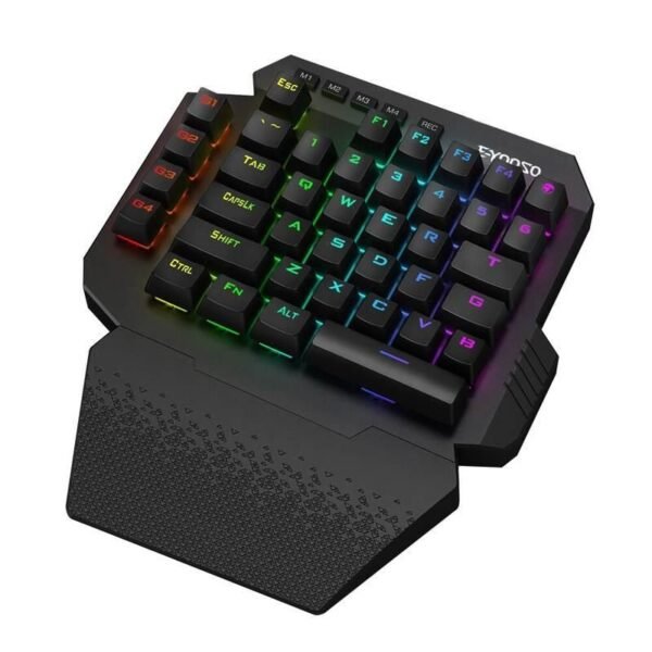 Wireless Mini One-handed RGB Mechanical Gaming Keyboard with 44 Keys & Blue Switch