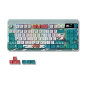 Wireless TKL Mechanical Keyboard with OLED & Multifunctional Knob - Hot-Swap RGB Gaming Keyboard