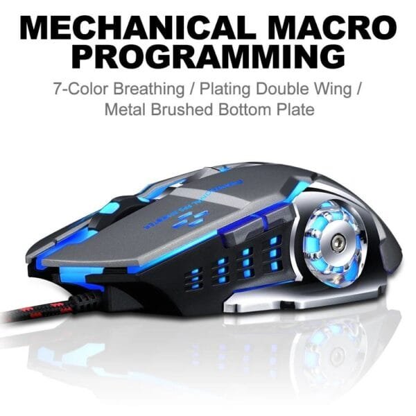 3200DPI High-Precision Gaming Mouse - 8D Wired Optical with Silent Click & LED Backlight - Image 3