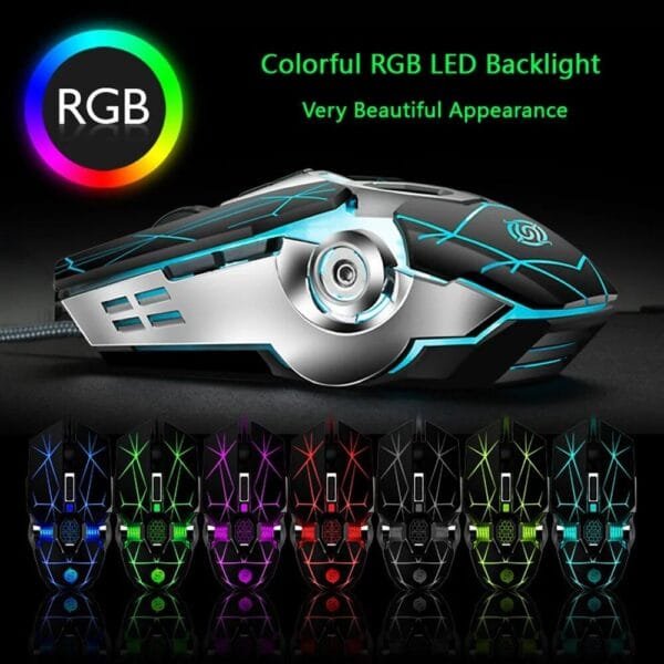 3200DPI High-Precision Gaming Mouse - 8D Wired Optical with Silent Click & LED Backlight - Image 6