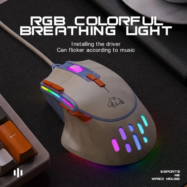 RGB High-Precision Gaming Mouse with Programmable Buttons & Adjustable DPI - Image 5