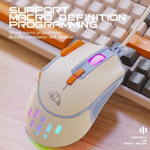 RGB High-Precision Gaming Mouse with Programmable Buttons & Adjustable DPI - Image 3