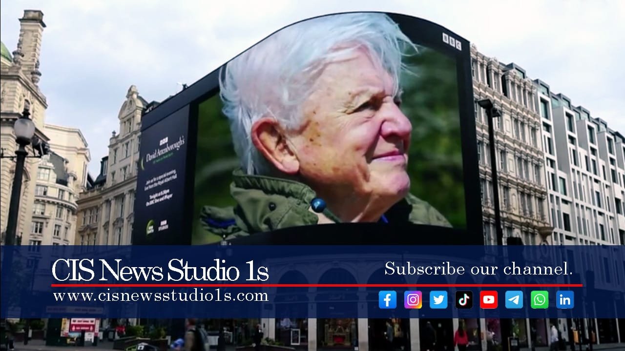 David Attenborough Honored at Piccadilly on 100th | #cisnewsstudio1s