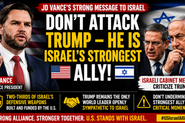 JD Vance Warns Israel Against Attacking Trump Allies | #cisnewsstudio1s