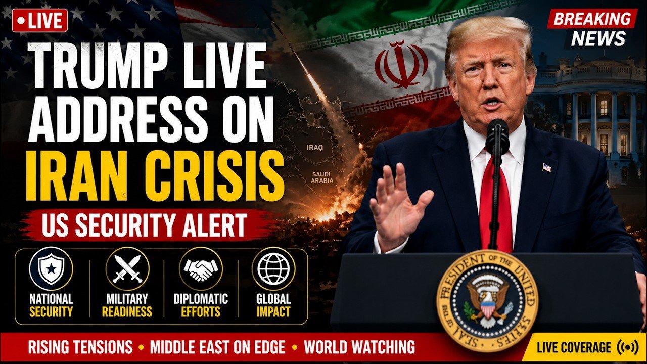 Trump Live Address on Iran Crisis US Security Alert | #cisnewsstudio1s